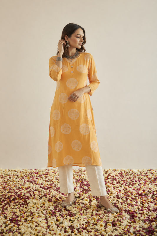 Genda Phool Floral Kurta (1 Pc)