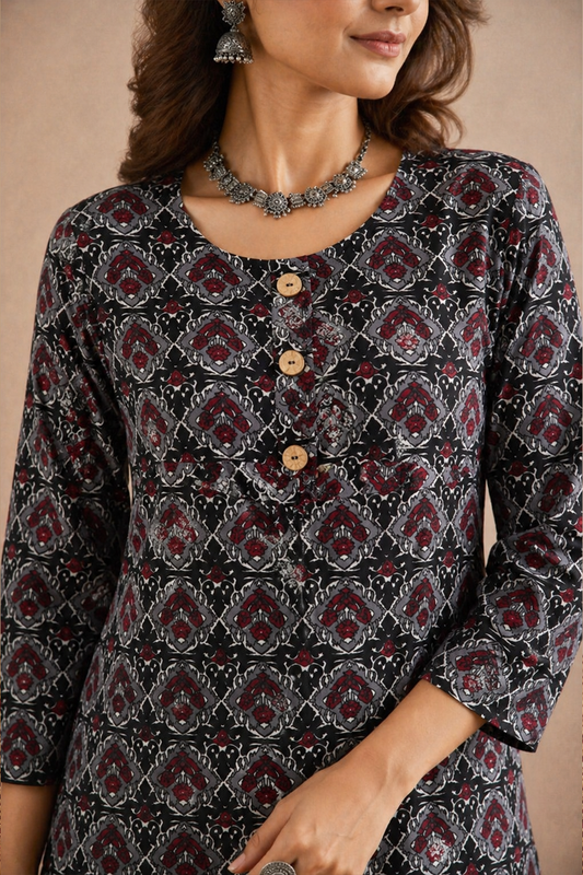 Surmai Geometric Kurta (1 Pc)
