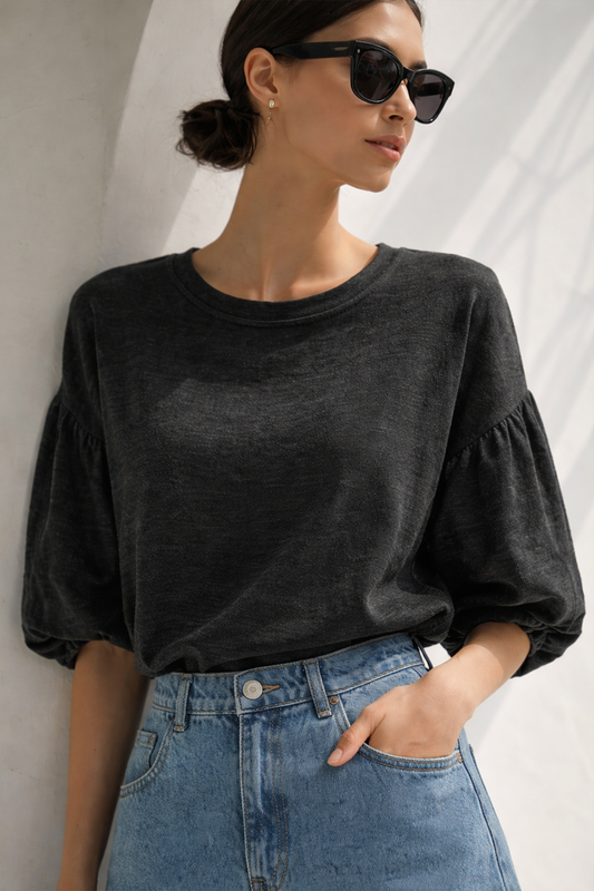 Black Cotton Top